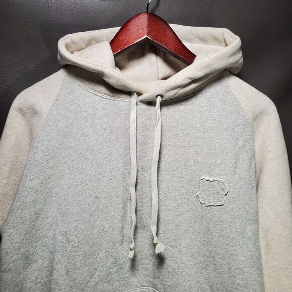 Undefeated Hoodie Mens M Raglan Sleeve Hash Mark Logo Grunge Urban Anti-Social - Picture 1 of 12